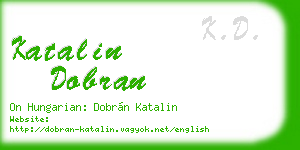 katalin dobran business card